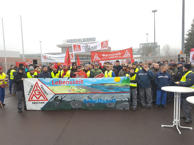 Warnstreik Bei Heidelberger Druckmaschinen In Brandenburg Havel Ig Metall Oranienburg Und Potsdam
